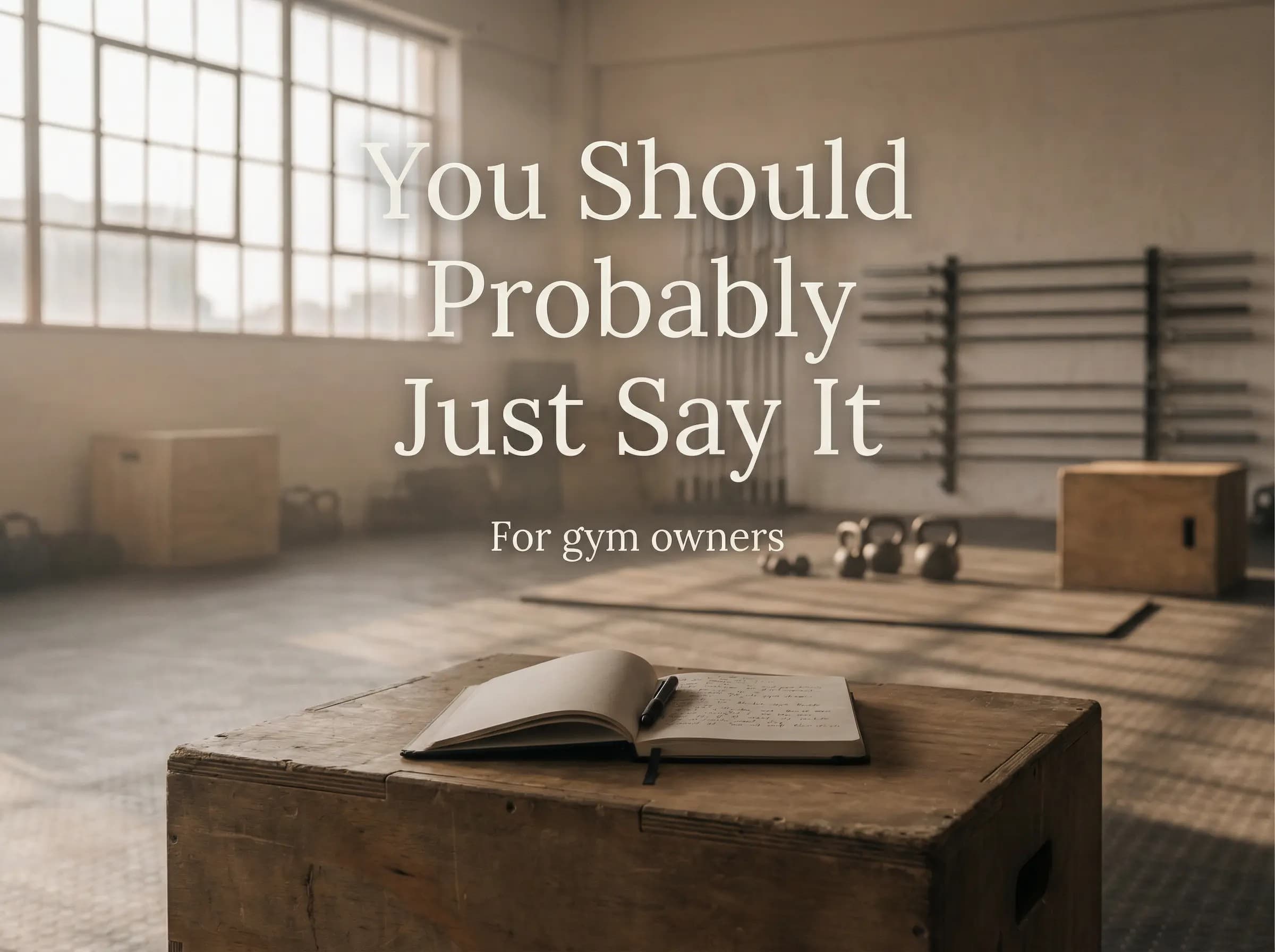 You Should Probably Just Say It